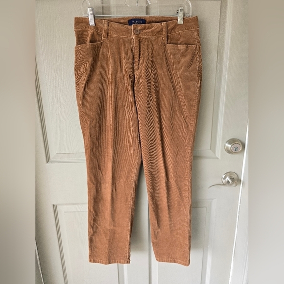 Talbots Courdory Pants Women Size 8P Brown Signature Retro Casual Logo - Picture 2 of 12